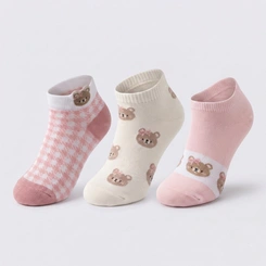 Kit 3 Pares Meia Soquete Infantil Selene